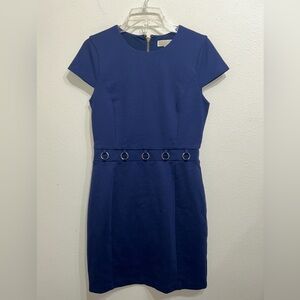 MICHAEL Michael Kors True Navy Dress with Golden Rings on Waist | Small